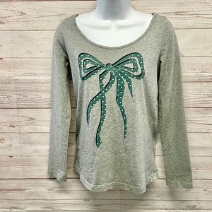 See By Chloe Bow Print long sleeve tee